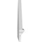 Ekena Millwork Peaked Cap Smooth Architectural PVC Combination Pediment, 62"W x 22-3/8"H x 2-3/4"P (Pitch 6/12) PEDPC062X225PKC00 - alternate 3